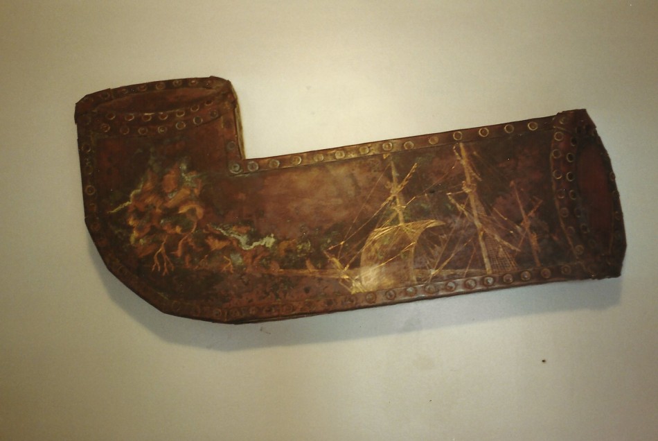 Bronze over Wood, Copper, Patina, Etching16" x 30" x 1 1/2"