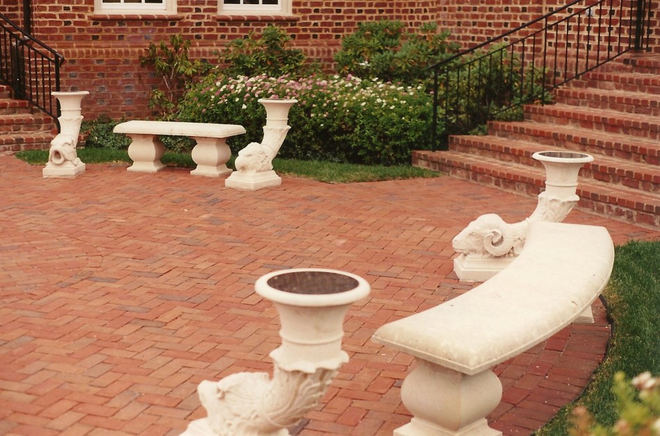 Kansas Limestone, GraniteHeads carved by Matthew Palmer in association with Old World Stone Carving.