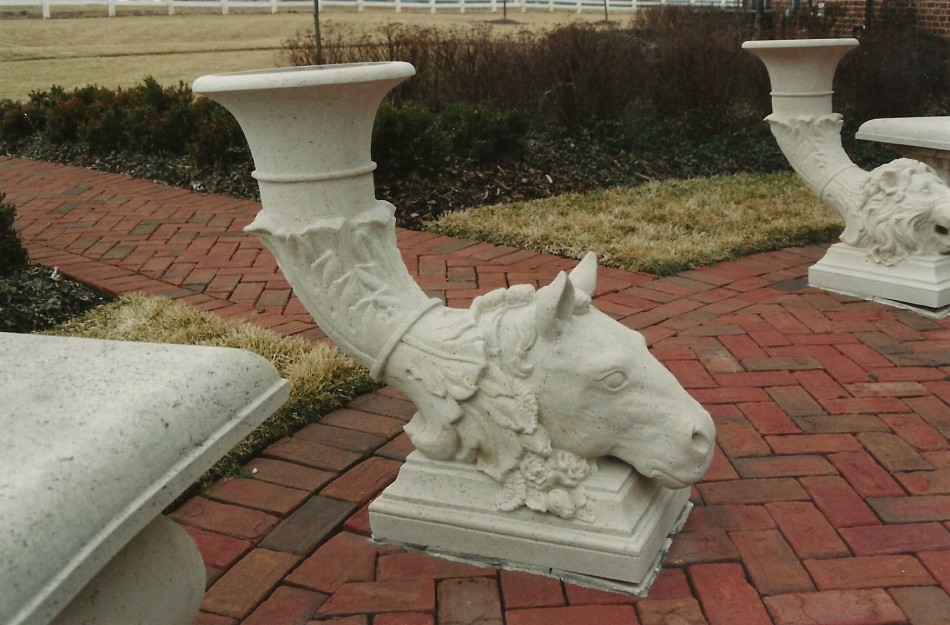 Kansas Limestone, GraniteHeads carved by Matthew Palmer in association with Old World Stone Carving.