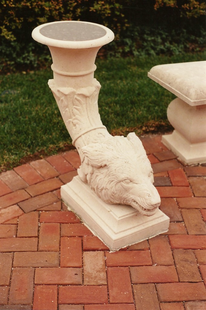 Kansas Limestone, GraniteHeads carved by Matthew Palmer in association with Old World Stone Carving.