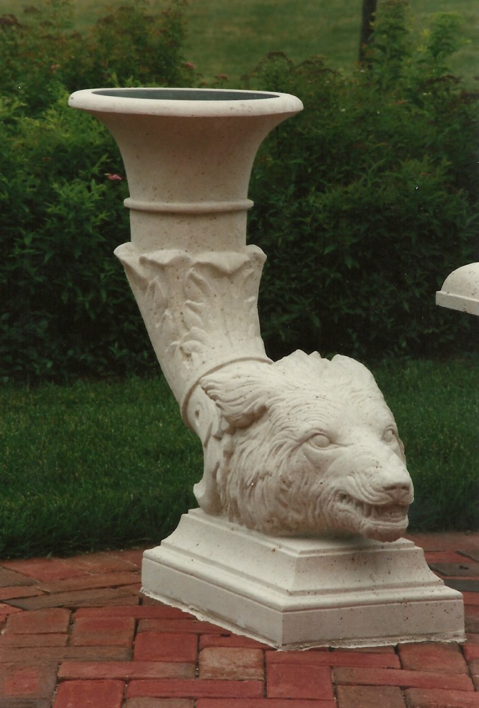 Kansas Limestone, GraniteHeads carved by Matthew Palmer in association with Old World Stone Carving.