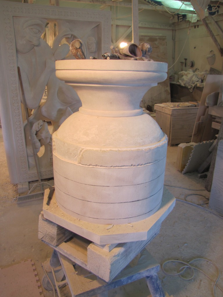 Thanh Table Indiana Limestone 30" x 22" x 22"